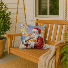 Load image into Gallery viewer, Red Ginger Cat with Santa Claus Throw Pillow