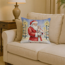 Load image into Gallery viewer, Sphynx Cat with Santa Claus Throw Pillow