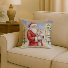 Load image into Gallery viewer, Sphynx Cat with Santa Claus Throw Pillow