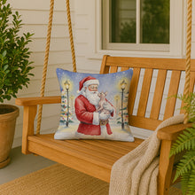 Load image into Gallery viewer, Sphynx Cat with Santa Claus Throw Pillow