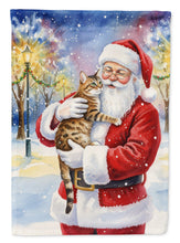 Load image into Gallery viewer, Spotted Tabby Brown Cat with Santa Claus Garden Flag