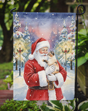 Load image into Gallery viewer, Tortie Point Cat with Santa Claus Garden Flag