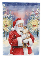 Load image into Gallery viewer, Tortie Point Cat with Santa Claus Garden Flag