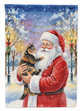 Load image into Gallery viewer, Tortoiseshell Cat with Santa Claus House Flag