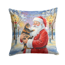 Load image into Gallery viewer, Tortoiseshell Cat with Santa Claus Throw Pillow