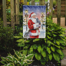 Load image into Gallery viewer, African Grey Parrot with Santa Claus Garden Flag
