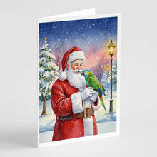 Load image into Gallery viewer, Amazon Parrot with Santa Claus Greeting Cards Pack of 8