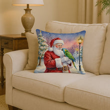 Load image into Gallery viewer, Amazon Parrot with Santa Claus Throw Pillow