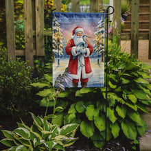 Load image into Gallery viewer, Blue Heron with Santa Claus Garden Flag