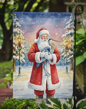 Load image into Gallery viewer, Blue Heron with Santa Claus Garden Flag