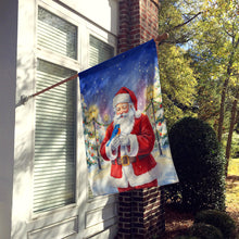 Load image into Gallery viewer, Bluebird with Santa Claus House Flag