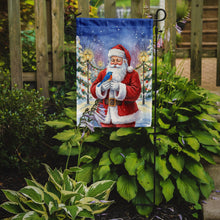 Load image into Gallery viewer, Bluebird with Santa Claus Garden Flag