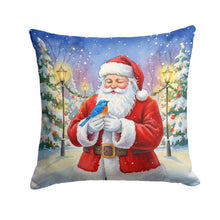 Load image into Gallery viewer, Bluebird with Santa Claus Throw Pillow