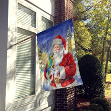 Load image into Gallery viewer, Blue Fronted Amazon Parrot with Santa Claus House Flag