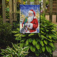 Load image into Gallery viewer, Blue Fronted Amazon Parrot with Santa Claus Garden Flag