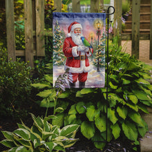 Load image into Gallery viewer, Blue Headed Pionus Parrot with Santa Claus Garden Flag