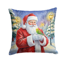 Load image into Gallery viewer, Budgerigar with Santa Claus Throw Pillow