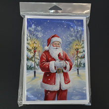 Load image into Gallery viewer, Cardinal with Santa Claus Greeting Cards Pack of 8