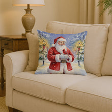 Load image into Gallery viewer, Cardinal with Santa Claus Throw Pillow