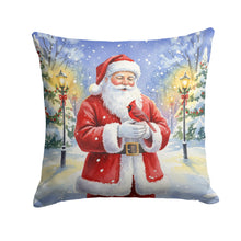 Load image into Gallery viewer, Cardinal with Santa Claus Throw Pillow