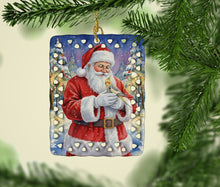 Load image into Gallery viewer, Cockatiel with Santa Claus Porcelain Ornament