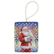 Load image into Gallery viewer, Cockatoo with Santa Claus Porcelain Ornament