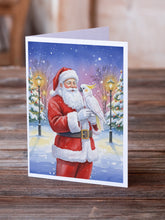 Load image into Gallery viewer, Cockatoo with Santa Claus Greeting Cards Pack of 8