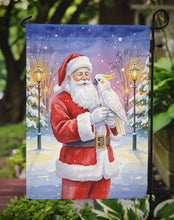 Load image into Gallery viewer, Cockatoo with Santa Claus Garden Flag