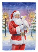 Load image into Gallery viewer, Cockatoo with Santa Claus Garden Flag