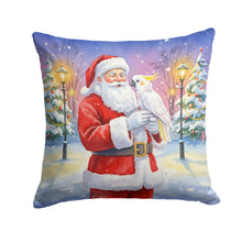 Load image into Gallery viewer, Cockatoo with Santa Claus Throw Pillow