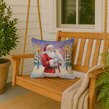 Load image into Gallery viewer, Cockatoo with Santa Claus Throw Pillow