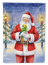 Load image into Gallery viewer, Double Yellow Headed Amazon Parrot with Santa Claus Garden Flag
