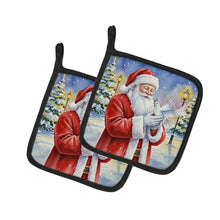 Load image into Gallery viewer, Dove with Santa Claus Pair of Pot Holders