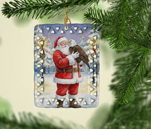 Load image into Gallery viewer, Eagle with Santa Claus Porcelain Ornament