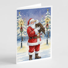Load image into Gallery viewer, Eagle with Santa Claus Greeting Cards Pack of 8