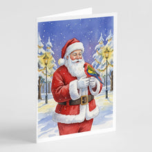 Load image into Gallery viewer, Eastern Rosella with Santa Claus Greeting Cards Pack of 8