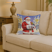 Load image into Gallery viewer, Eastern Rosella with Santa Claus Throw Pillow