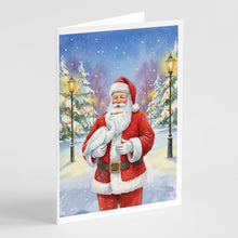 Load image into Gallery viewer, Egret with Santa Claus Greeting Cards Pack of 8