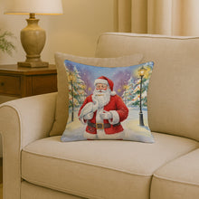 Load image into Gallery viewer, Egret with Santa Claus Throw Pillow