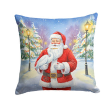 Load image into Gallery viewer, Egret with Santa Claus Throw Pillow