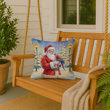 Load image into Gallery viewer, Female Eclectus with Santa Claus Throw Pillow