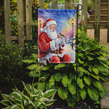 Load image into Gallery viewer, Goldfinch with Santa Claus Garden Flag