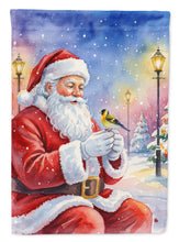 Load image into Gallery viewer, Goldfinch with Santa Claus Garden Flag