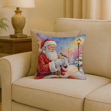 Load image into Gallery viewer, Goldfinch with Santa Claus Throw Pillow