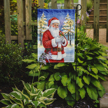 Load image into Gallery viewer, Gouldian Finch with Santa Claus Garden Flag