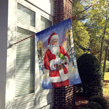 Load image into Gallery viewer, Green Quaker Parrot with Santa Claus House Flag
