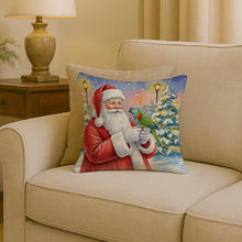 Load image into Gallery viewer, Hahn’s Macaw Parrot with Santa Claus Throw Pillow