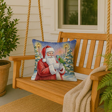Load image into Gallery viewer, Hahn’s Macaw Parrot with Santa Claus Throw Pillow