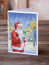 Load image into Gallery viewer, Hummingbird with Santa Claus Greeting Cards Pack of 8