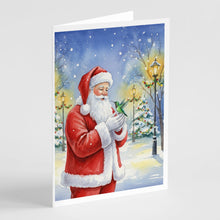 Load image into Gallery viewer, Hummingbird with Santa Claus Greeting Cards Pack of 8